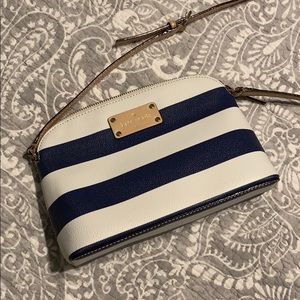Kate Spade navy and white crossbody